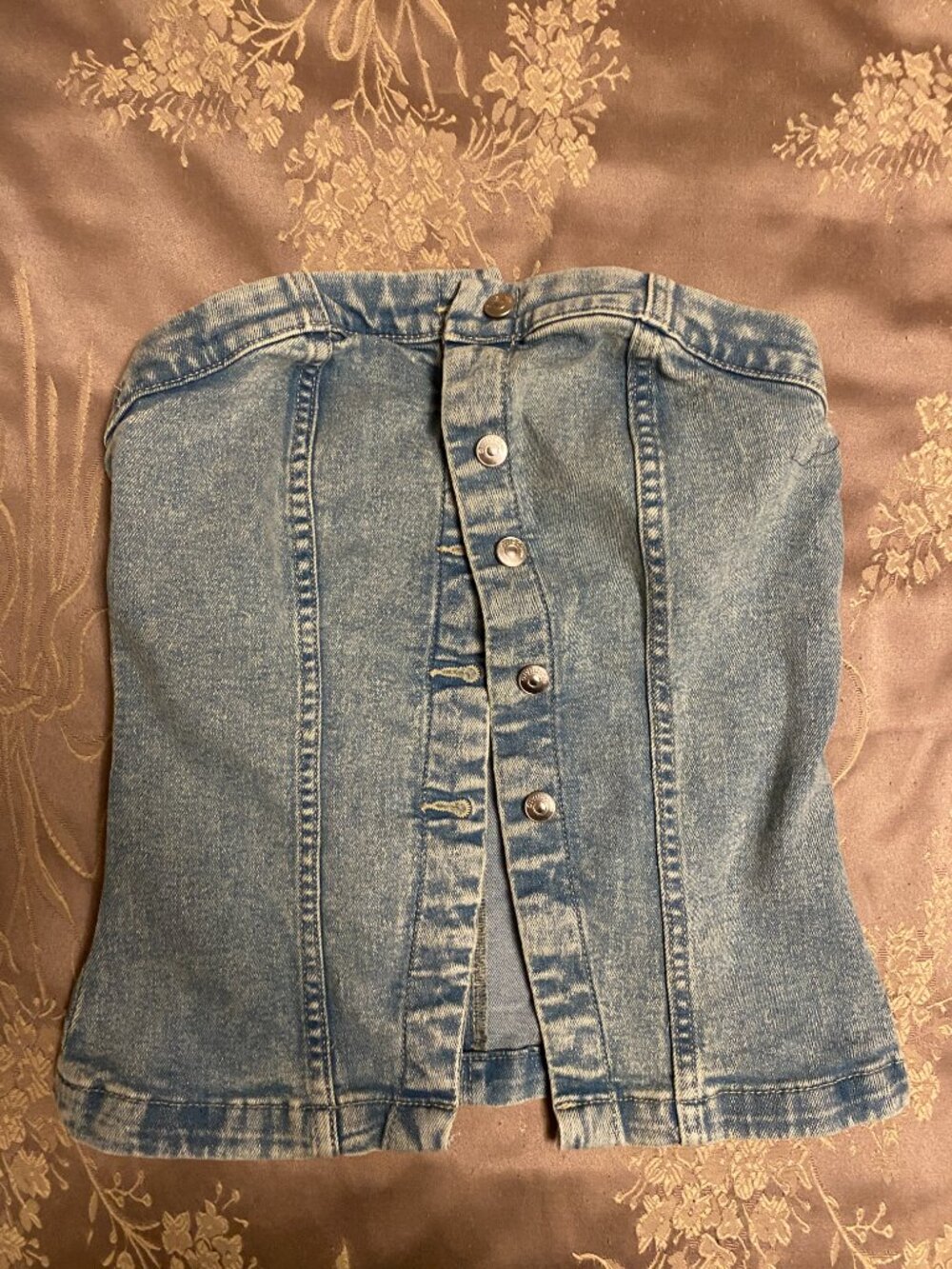 denim tube top